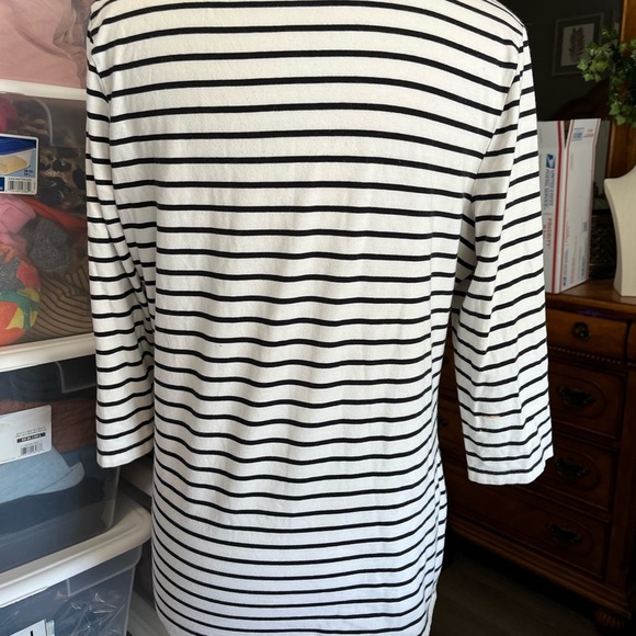Striped Black and White Top - Picture 2 of 7